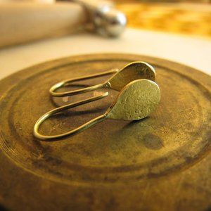 Gold earrings. Small 24k solid yellow gold.